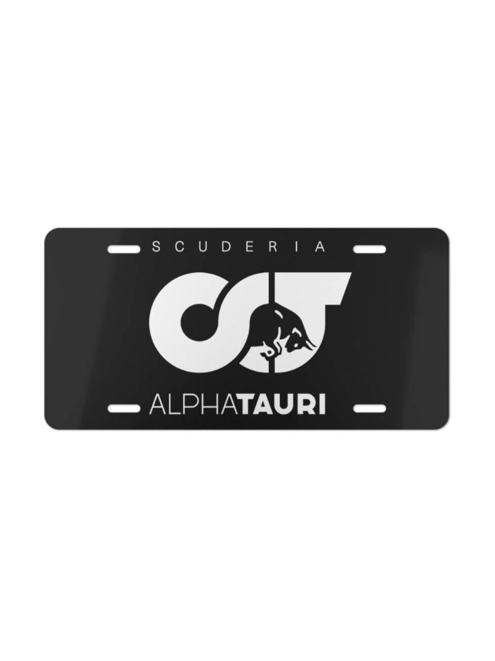 Scuderia AlphaTauri Racing Logo Vanity License Plate Formula 1 Style Tag USA
